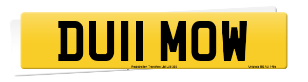 Registration number DU11 MOW